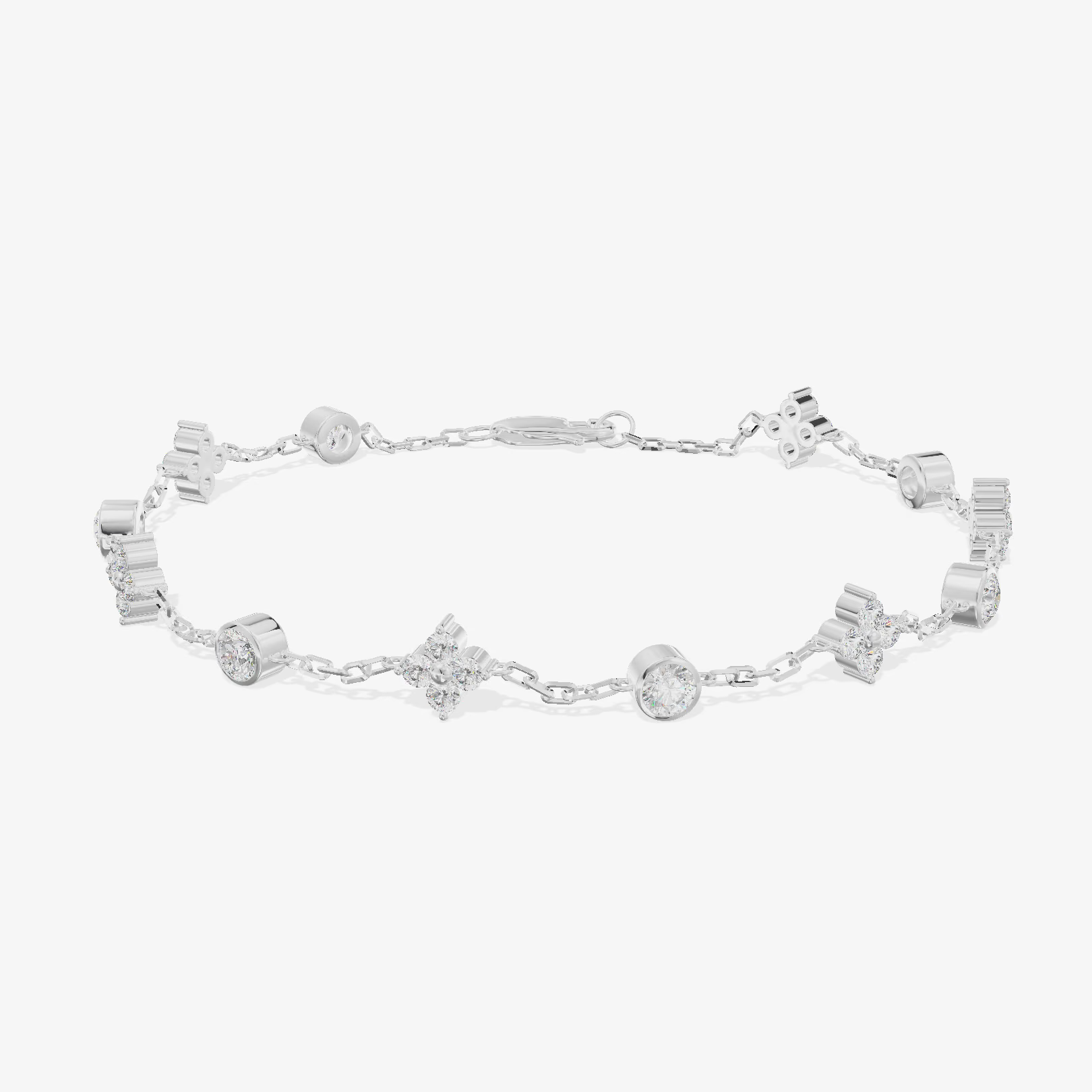 Round Bracelet (1.08 ct. tw.) in 18K White Gold