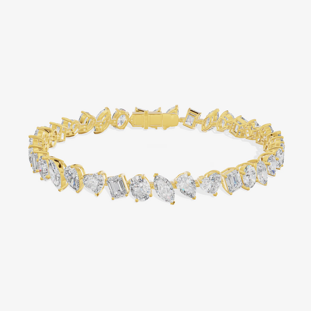 Mixed Cut Tennis Bracelet (11.21 ct. tw.) in 18K Yellow Gold