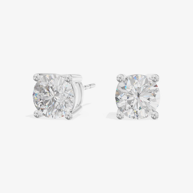 Four-Prong Round Stud Earrings (2/3 ct. tw.) in 18K White Gold