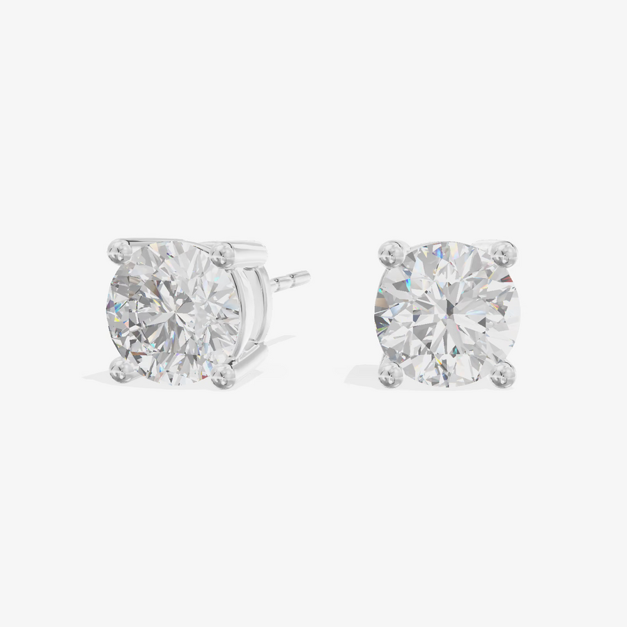 Four-Prong Round Stud Earrings (2/3 ct. tw.) in 18K White Gold