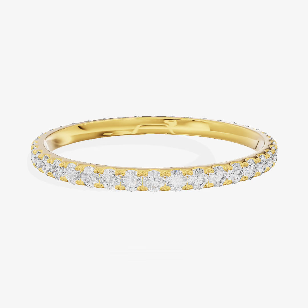 Shared Prong Full Eternity Diamond Band (1/2 ct. tw.) in 14K Yellow Gold