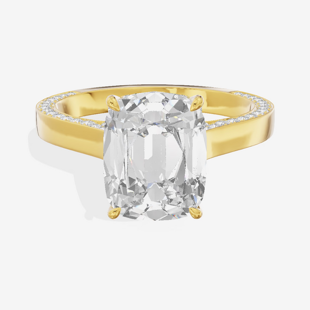 Hidden Halo Pavé Engagement Ring (3.01 ct. tw.) in 14K Yellow Gold