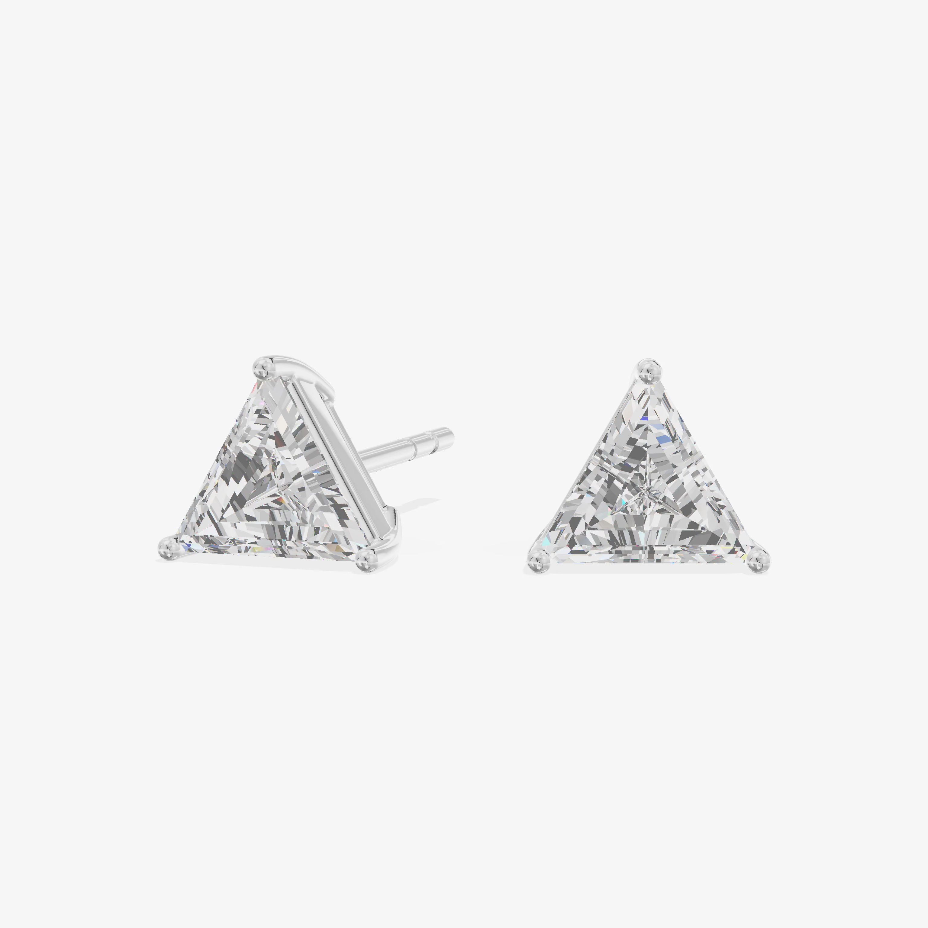 Trillion Solitaire Stud Earrings (2.07 ct. tw.) in 18K White Gold
