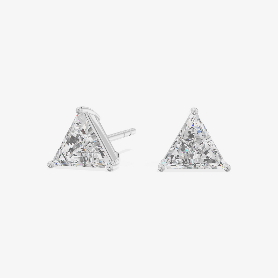 Trillion Solitaire Stud Earrings (2.07 ct. tw.) in 18K White Gold