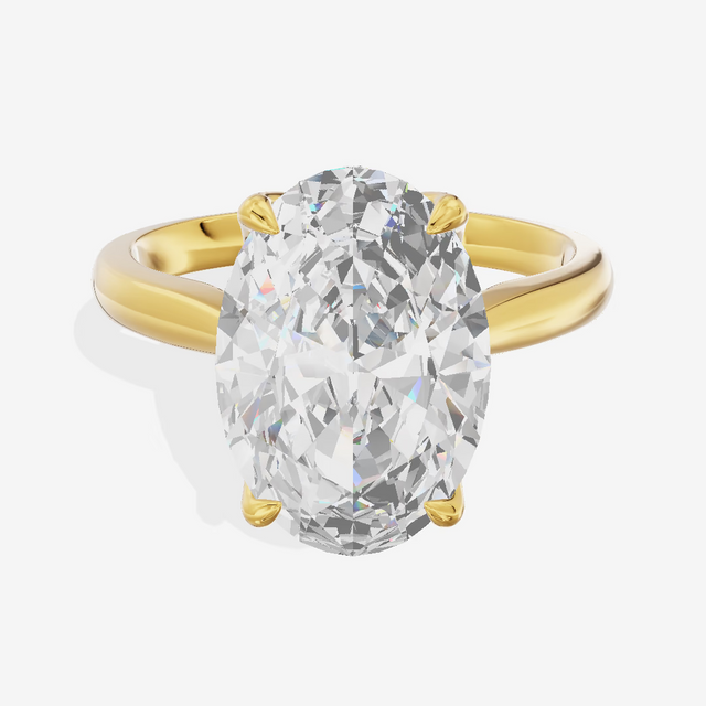 East-West Oval Twist Engagement Ring (3.03 ct. tw.) in 14K Yellow Gold