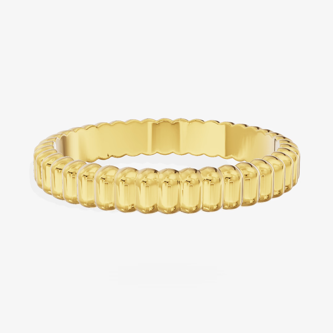Eternity Engagement Ring in 18K Yellow Gold