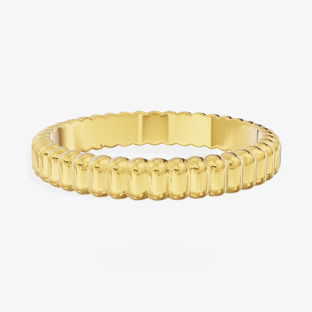 Eternity Engagement Ring in 18K Yellow Gold