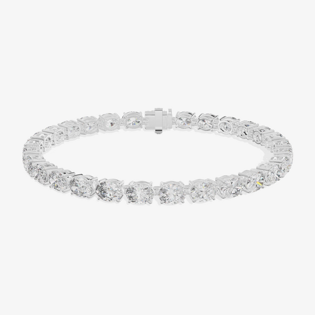 Oval Tennis Bracelet (6.57 ct. tw.) in 18K White Gold
