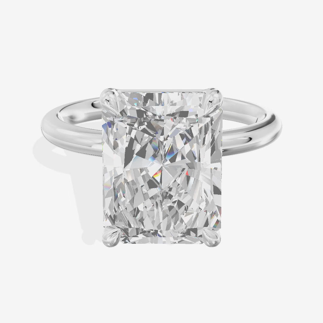 Solitaire Radiant Engagement Ring (3.06 ct.) in Platinum