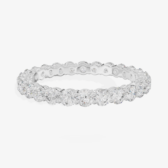 Shared Prong Full Eternity Diamond Band (1.34 ct. tw.) in 18K White Gold