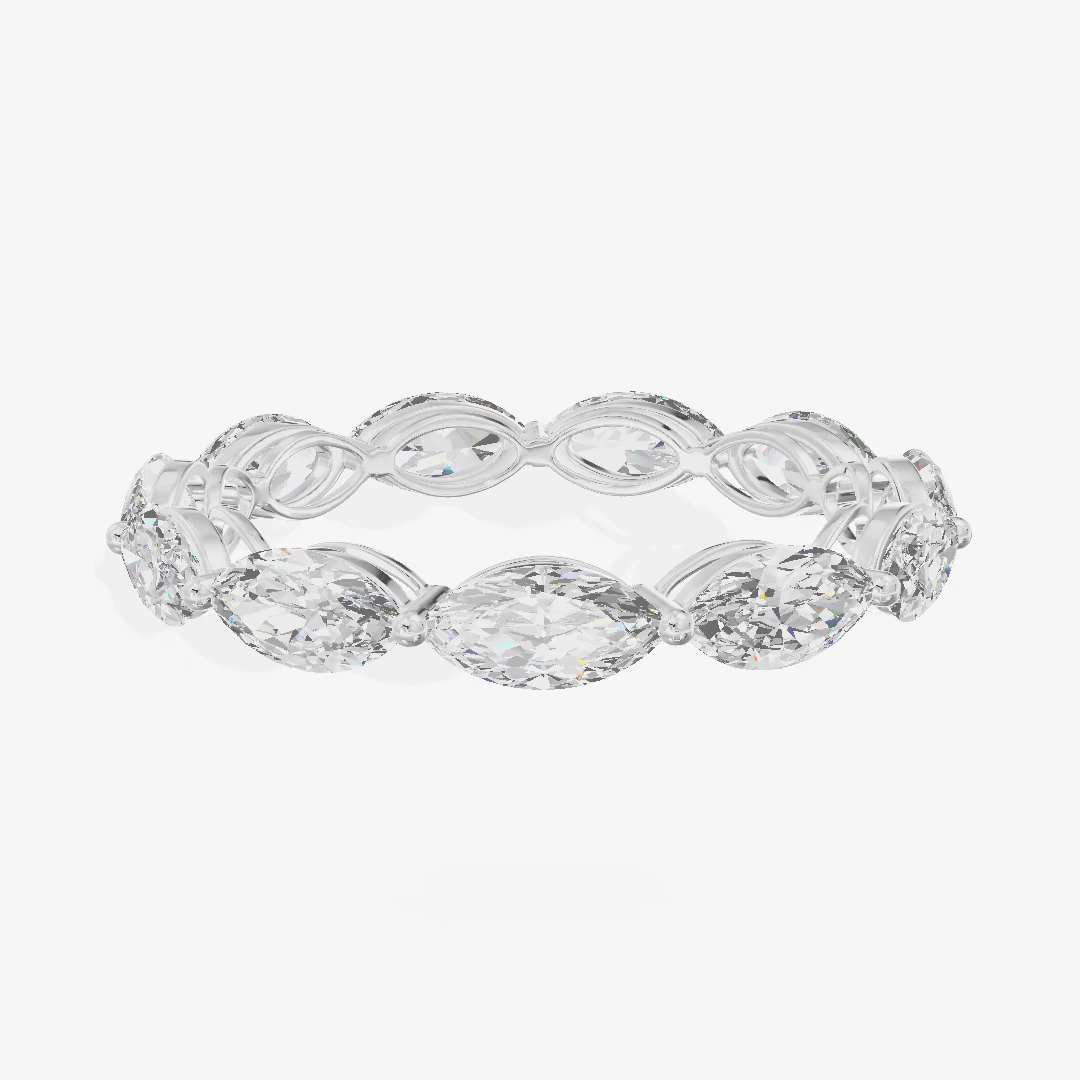 Marquise Full Eternity Diamond Band (1.69 ct. tw.) in 18K White Gold