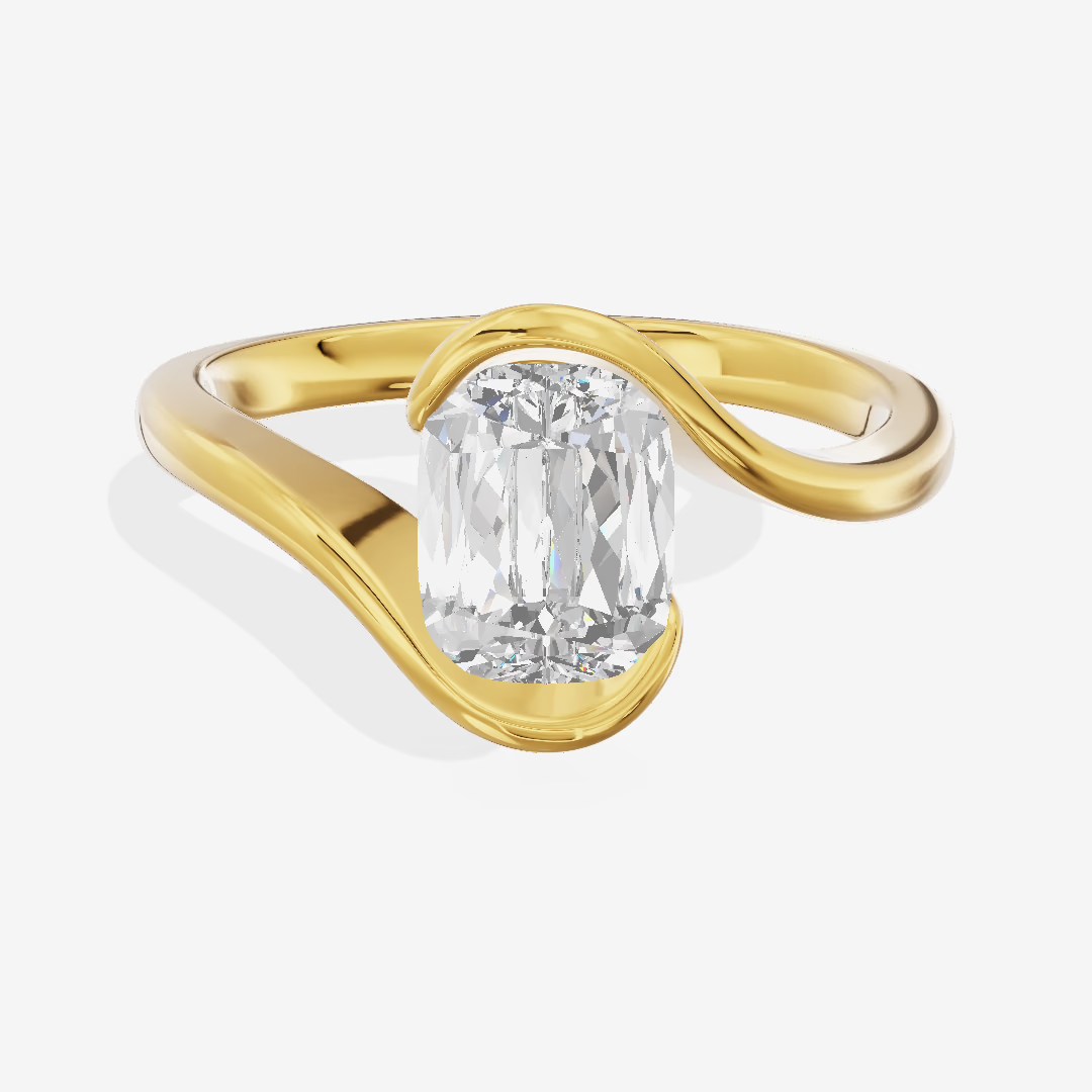 East-West Ashoka Sculptural Engagement Ring (2.01 ct.) in 14K Yellow Gold
