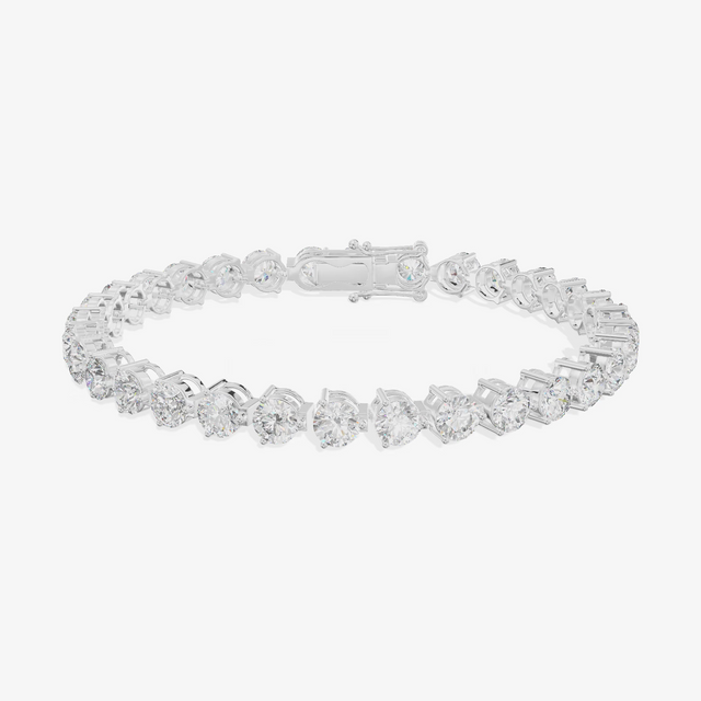 Round Tennis Bracelet (10.21 ct. tw.) in 18K White Gold