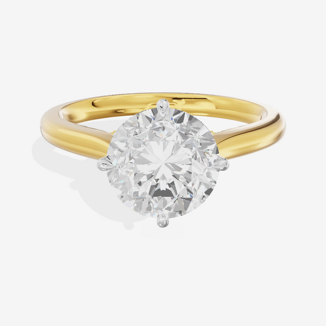 Halo Pavé Round Engagement Ring
