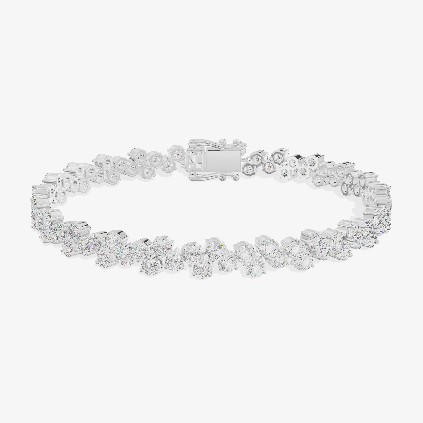 Marquise Cluster Tennis Bracelet (1/10 ct. tw.) in 18K White Gold
