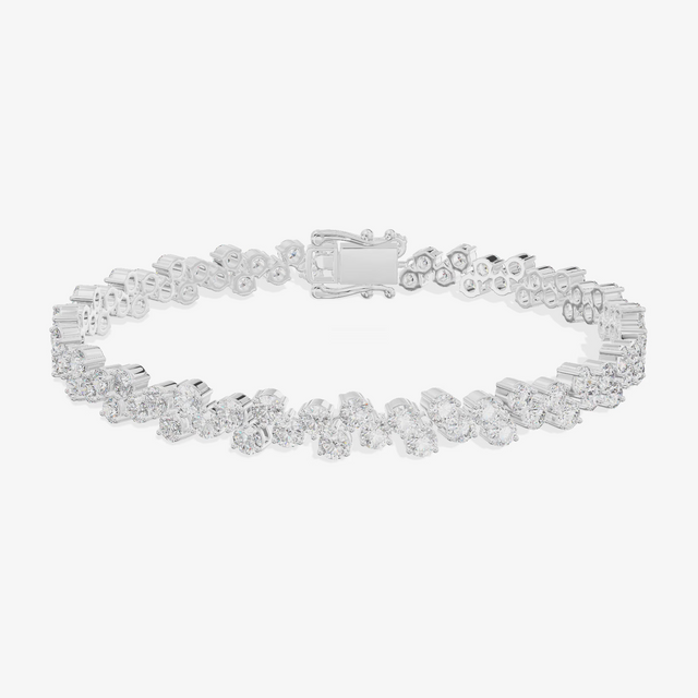 Marquise Cluster Tennis Bracelet (1/10 ct. tw.) in 18K White Gold