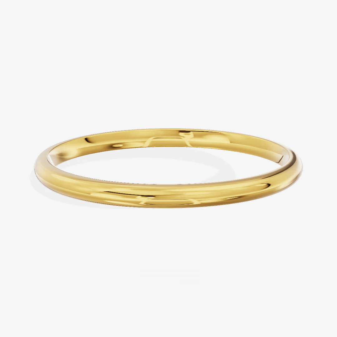 Classic Plain Gold Wedding Band in 14K Yellow Gold