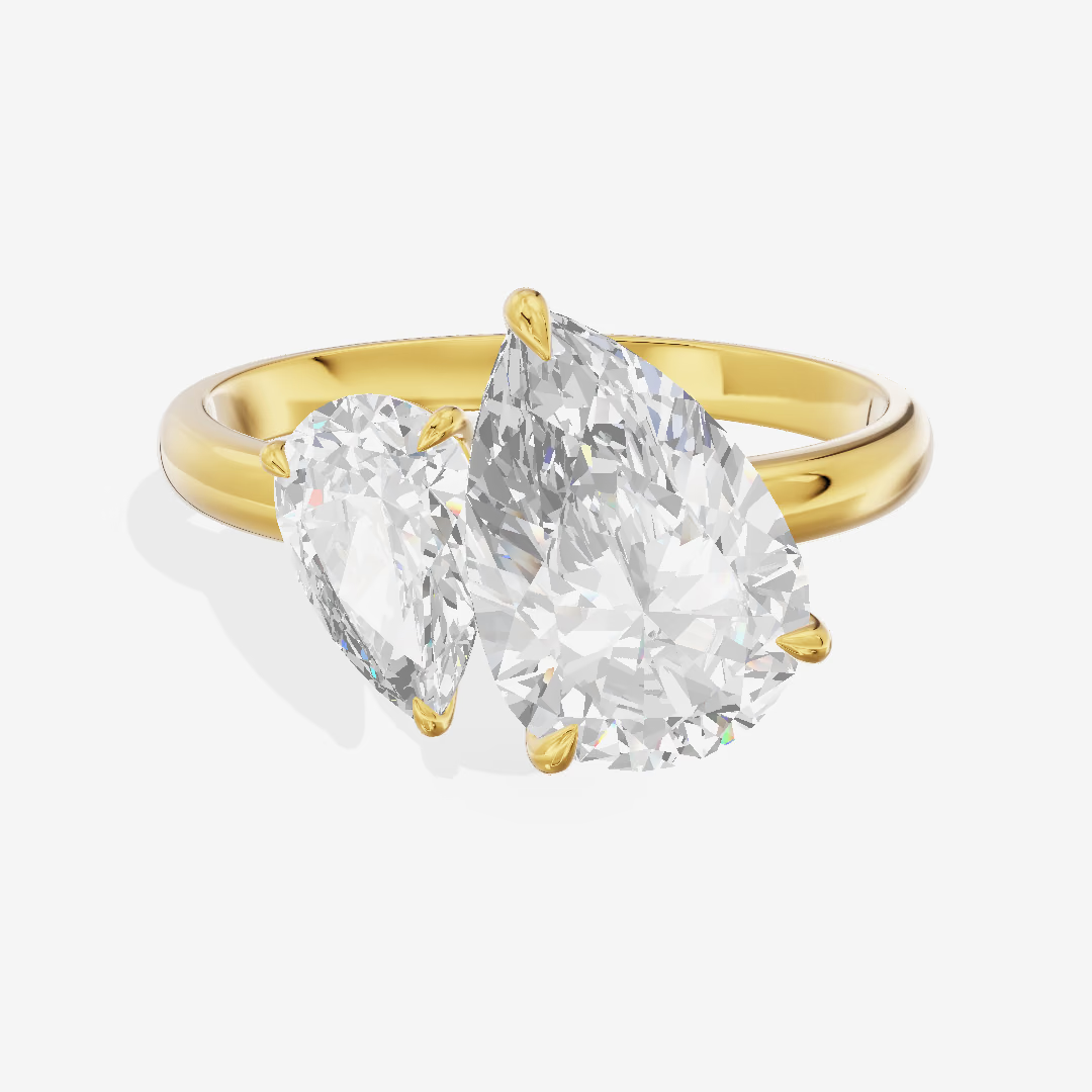 Toi et Moi Two Pear Engagement Ring (1.53 ct. tw.) in 14K Yellow Gold