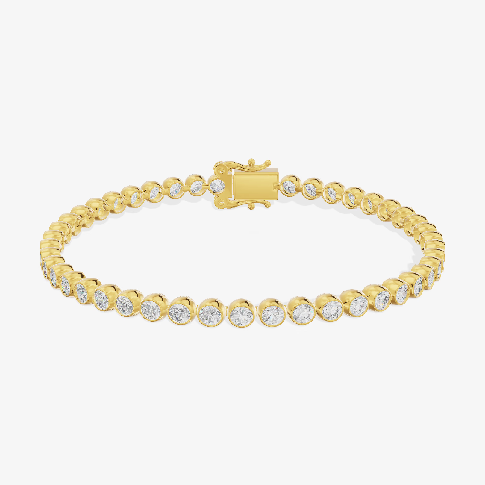 Bezel Round Tennis Bracelet (2.4 ct. tw.) in 14K Yellow Gold