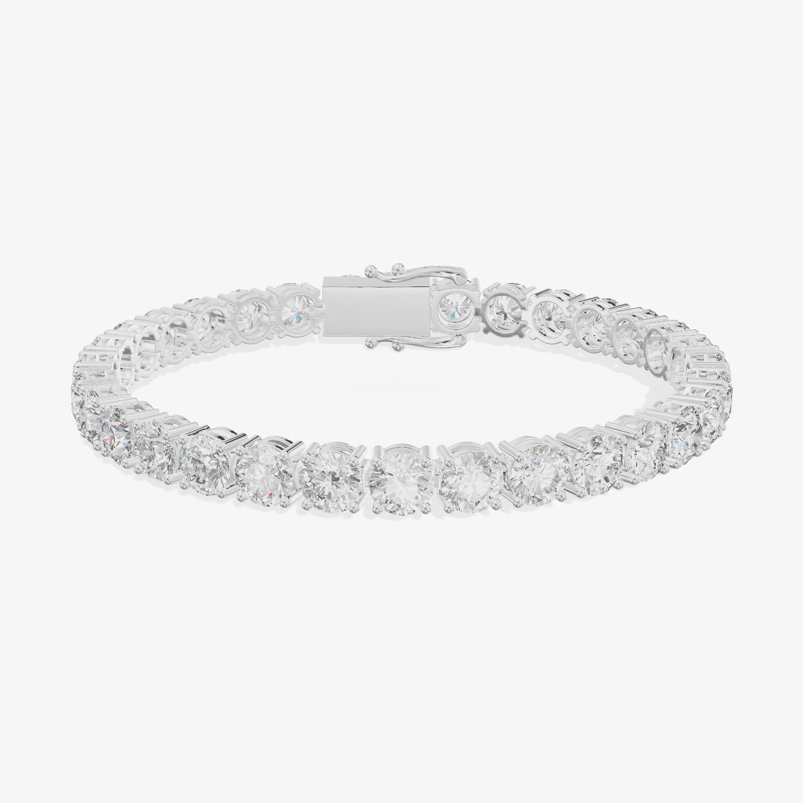Round Tennis Bracelet (17.02 ct. tw.) in 18K White Gold