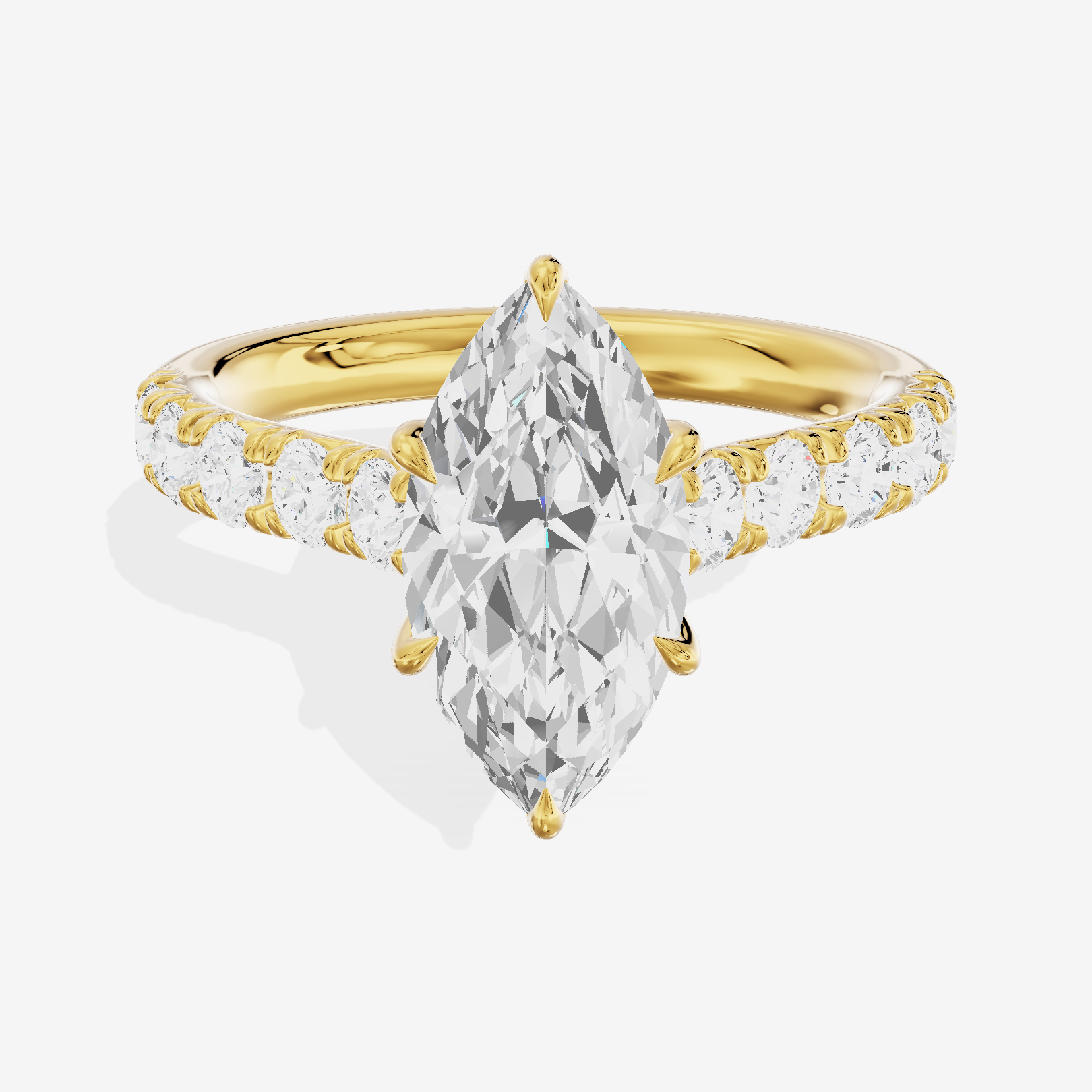 Halcyon Marquise Vintage Engagement Ring (1/2 ct. tw.) in 18K Yellow Gold