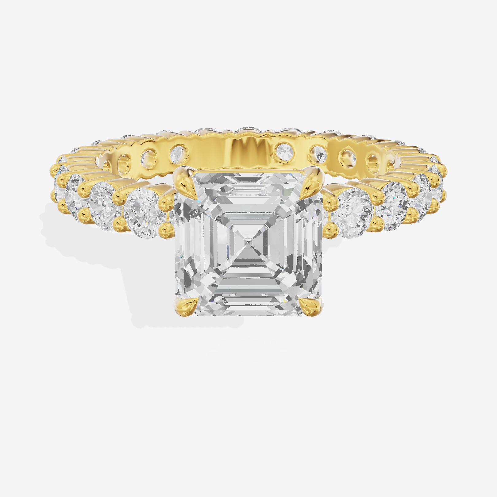 Vowsae Asscher Eternity Ring (3/4 ct. tw.) in 18K Yellow Gold
