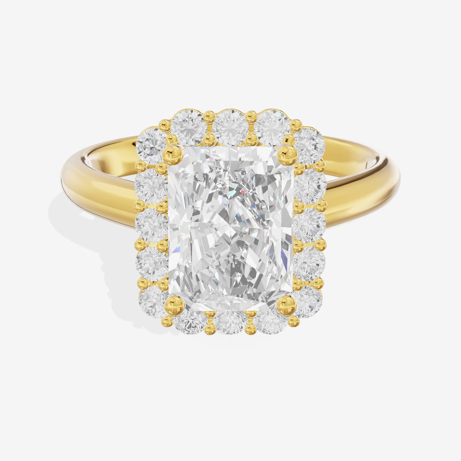 Liviana Radiant Halo Engagement Ring (2/5 ct. tw.) in 18K Yellow Gold