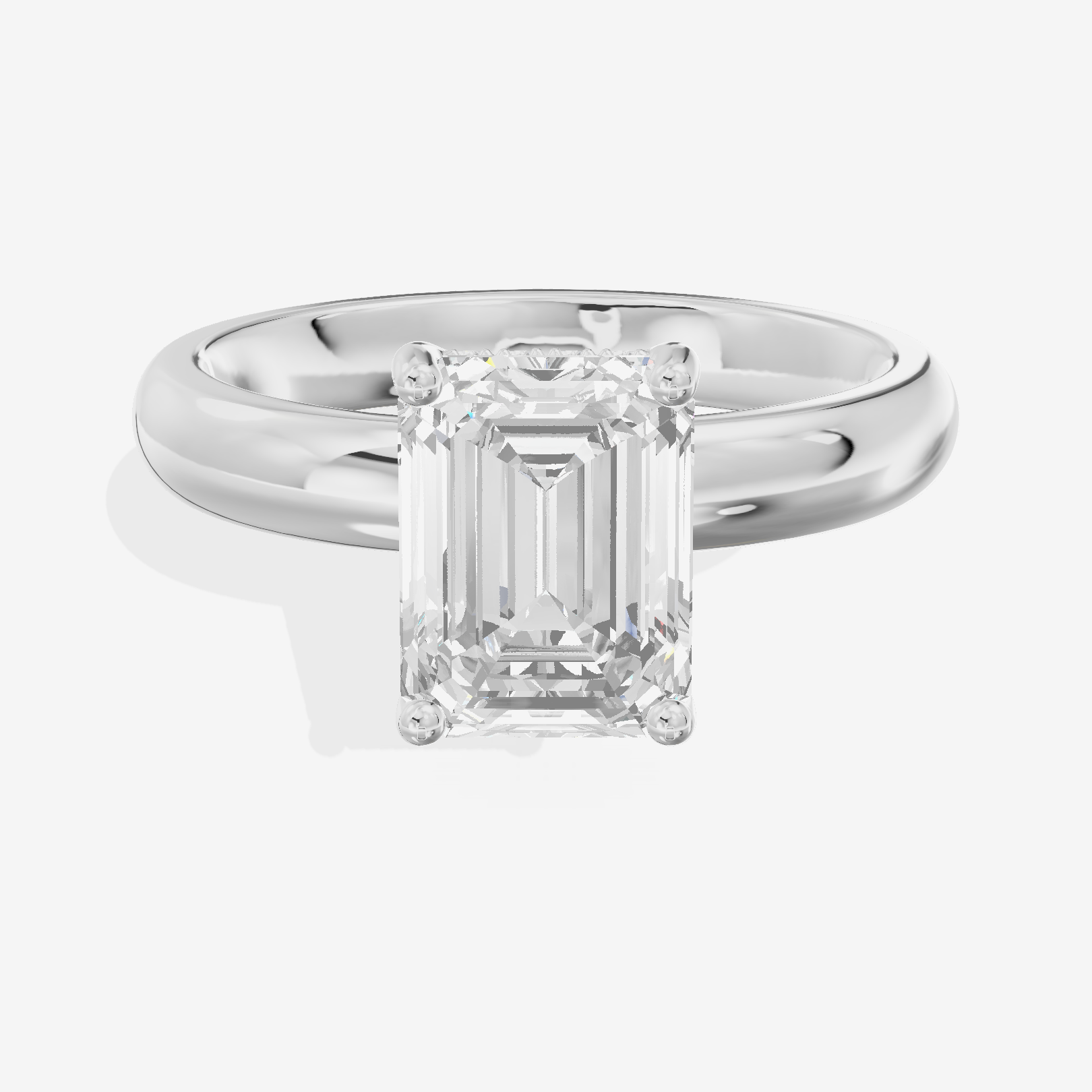 Lumera Halo Emerald Engagement Ring (1/5 ct. tw.) in 18K White Gold