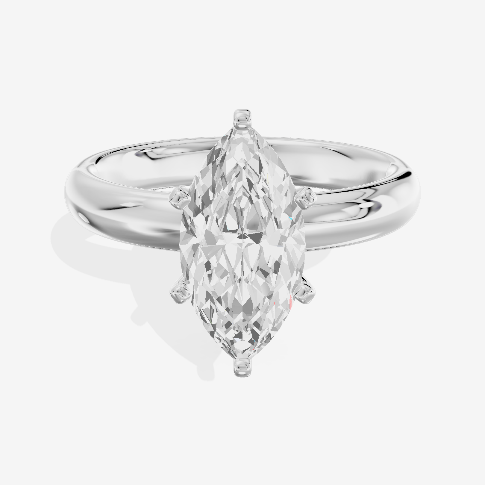Sincere Trellis 3mm Marquise Comfort Fit Engagement Ring in Platinum