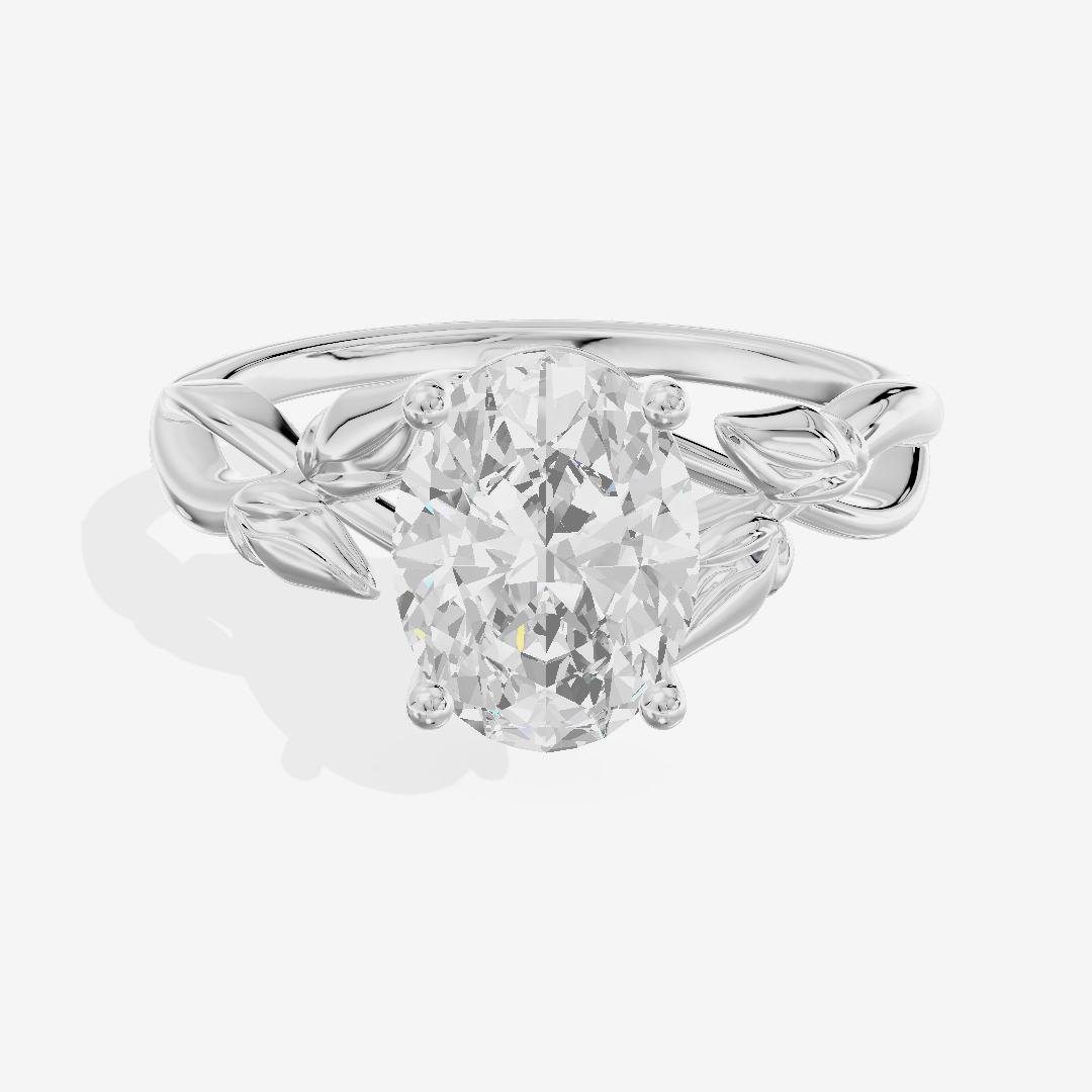 Sealed Vowsae 2.5mm Oval Solitaire Engagement Ring in Platinum