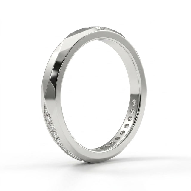 Pavé Round Wedding Band (1/4 ct. tw.) in 18K White Gold