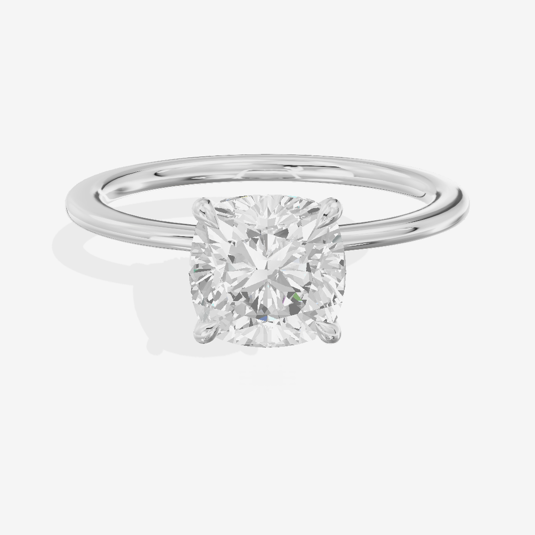 Selenia Halo Cushion Engagement Ring (1/6 ct. tw.) in Platinum