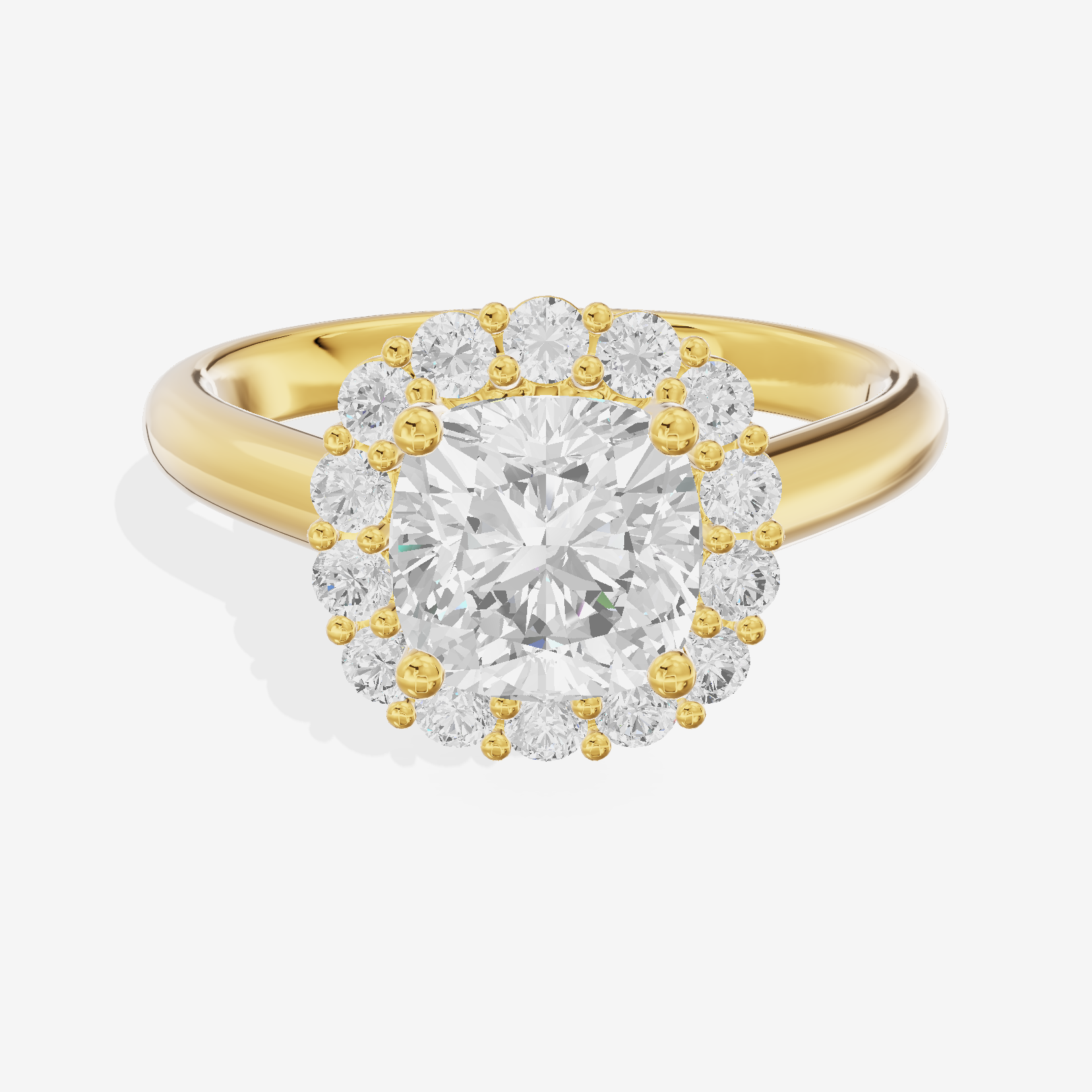 Liviana Cushion Halo Engagement Ring (2/5 ct. tw.) in 18K Yellow Gold