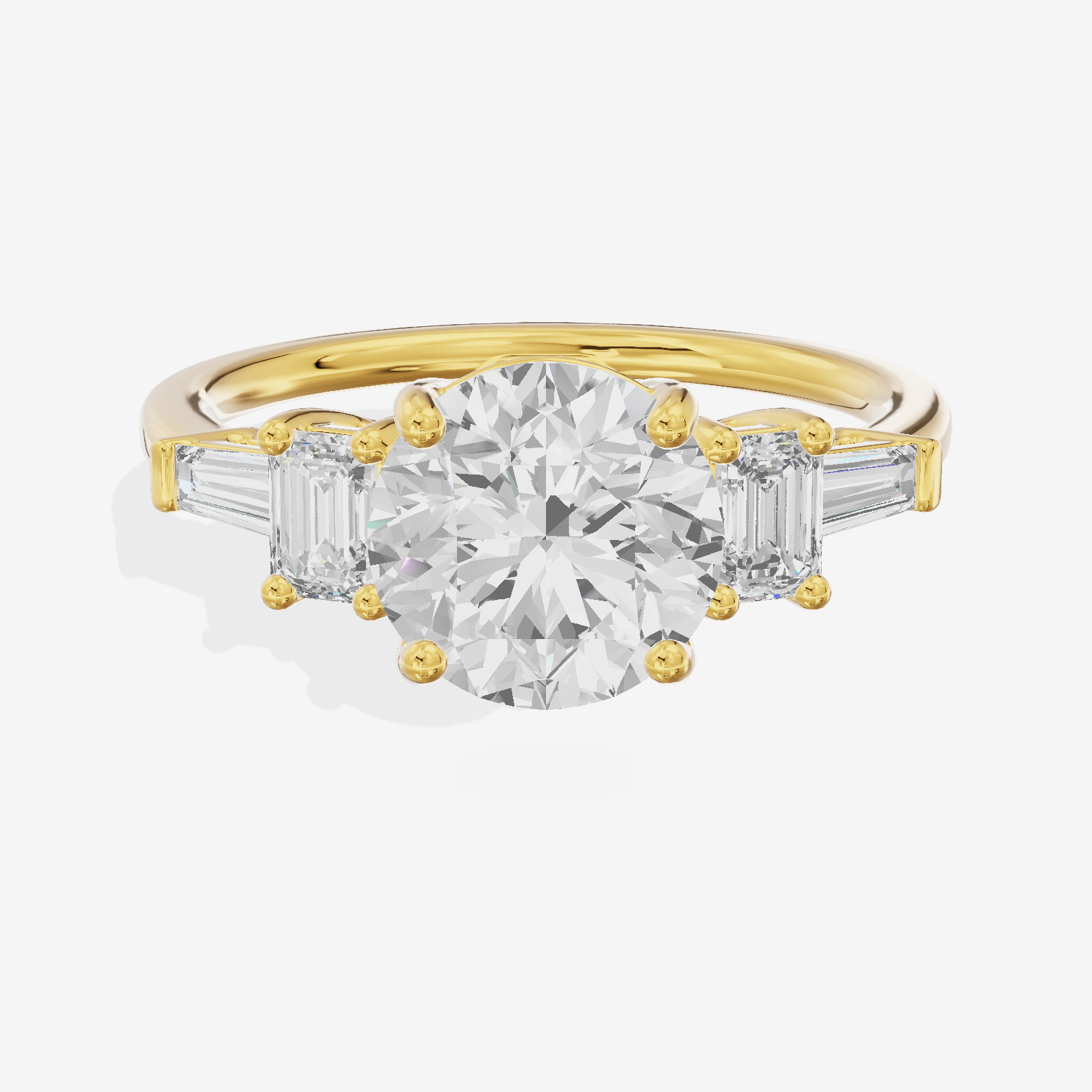 Vowsae Five Stone Round Engagement Ring (3/4 ct. tw.) in 14K Yellow Gold