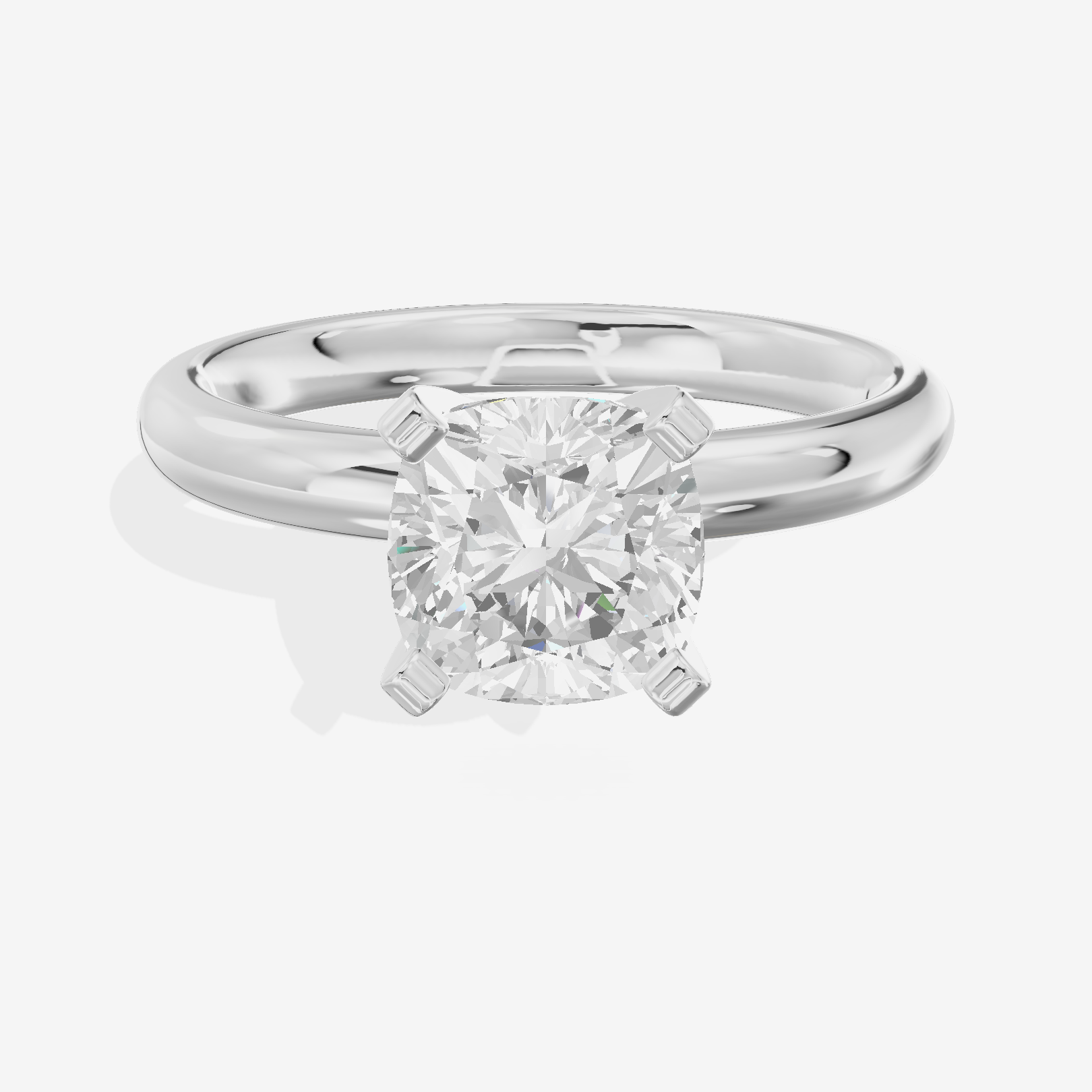 Hallowed Selenia 2.5mm Cushion Comfort Fit Engagement Ring in Platinum
