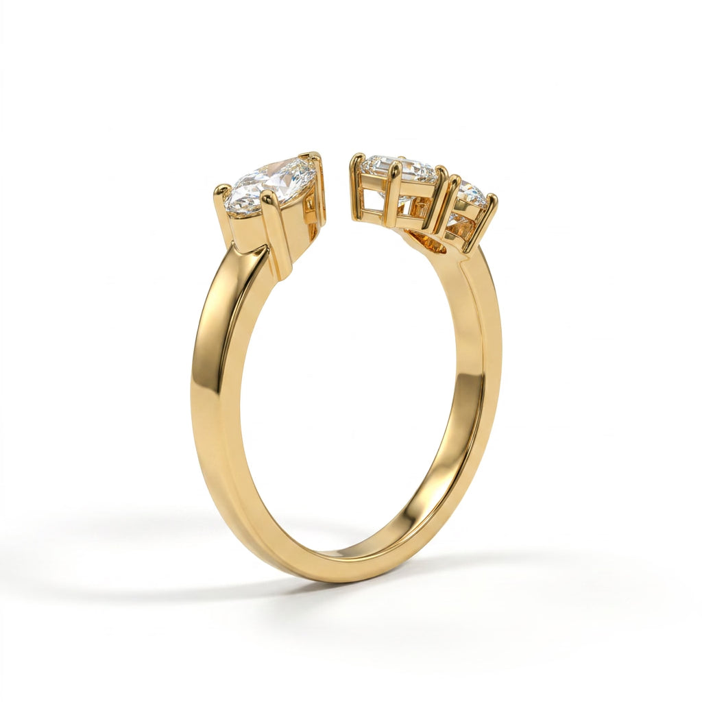 Cluster Marquise Engagement Ring (1.06 ct. tw.) in 18K Yellow Gold