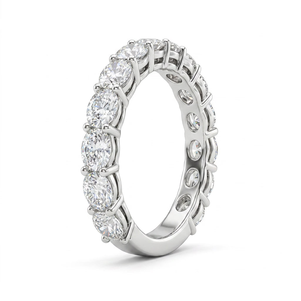 Eternity Oval Engagement Ring (5.74 ct. tw.) in 18K White Gold