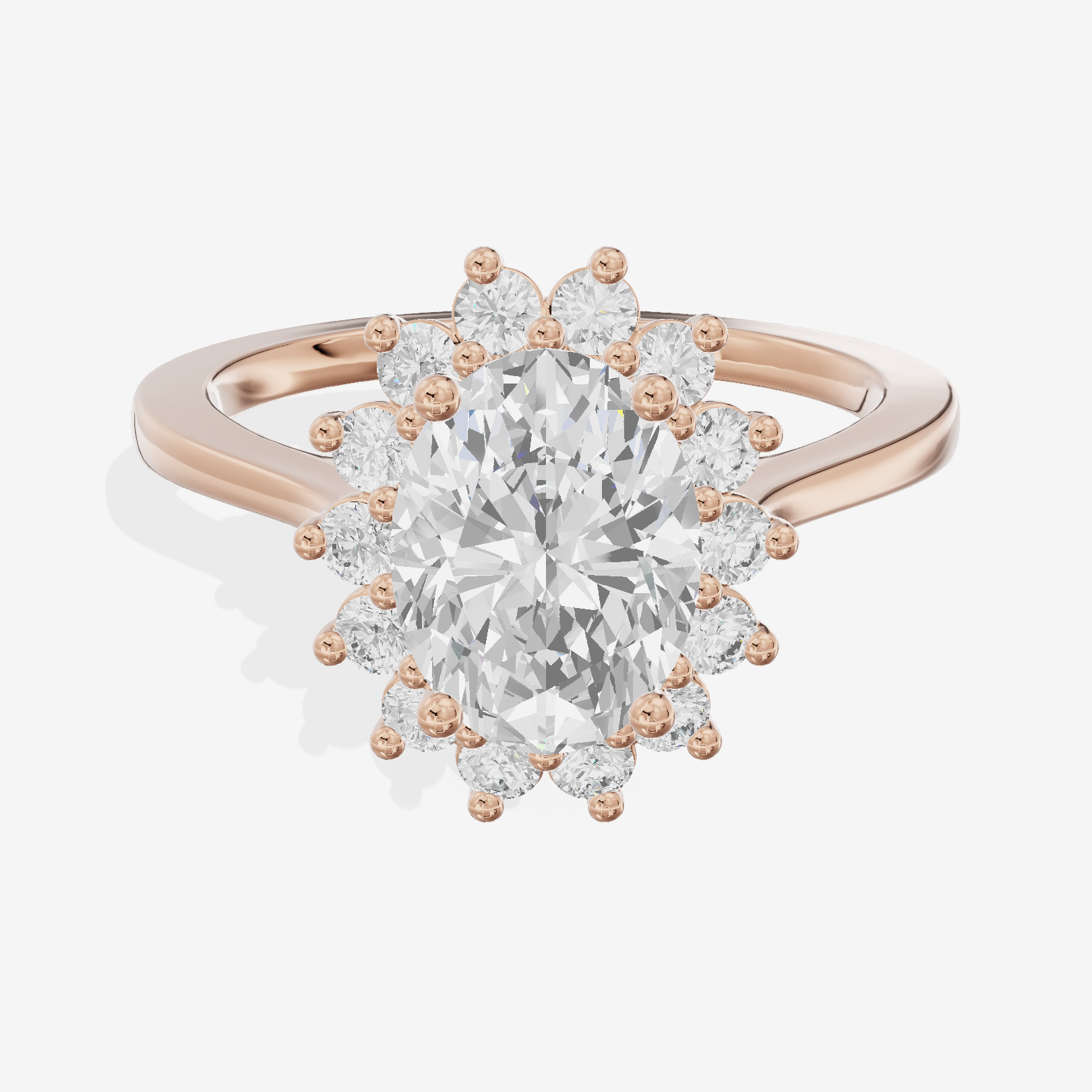 Mayrelle Halo Oval Engagement Ring (1/3 ct. tw.) in 14K Rose Gold