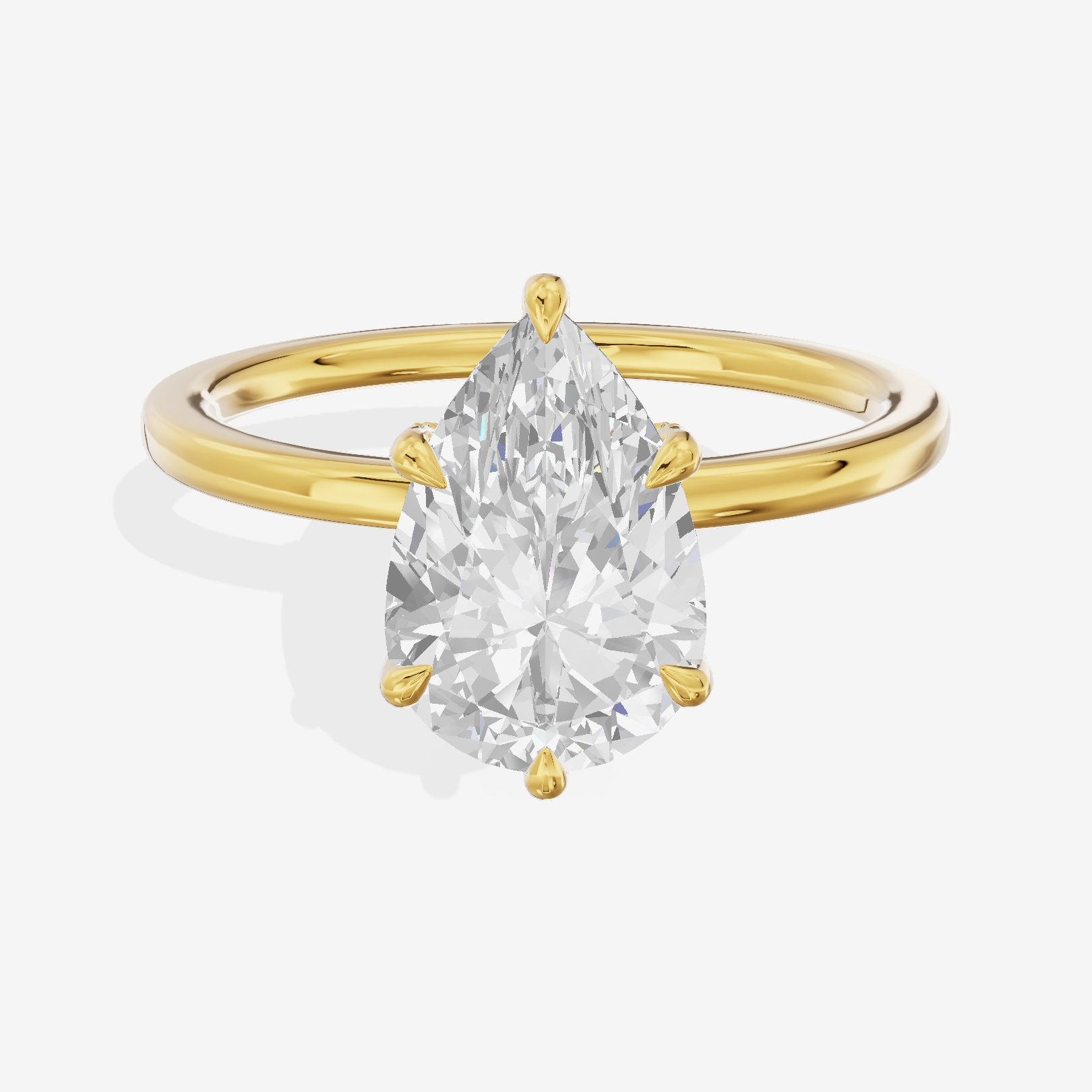 Grand Eversince Pear Engagement Ring with Side Stones (3/5 ct. tw.) in 14K Yellow Gold