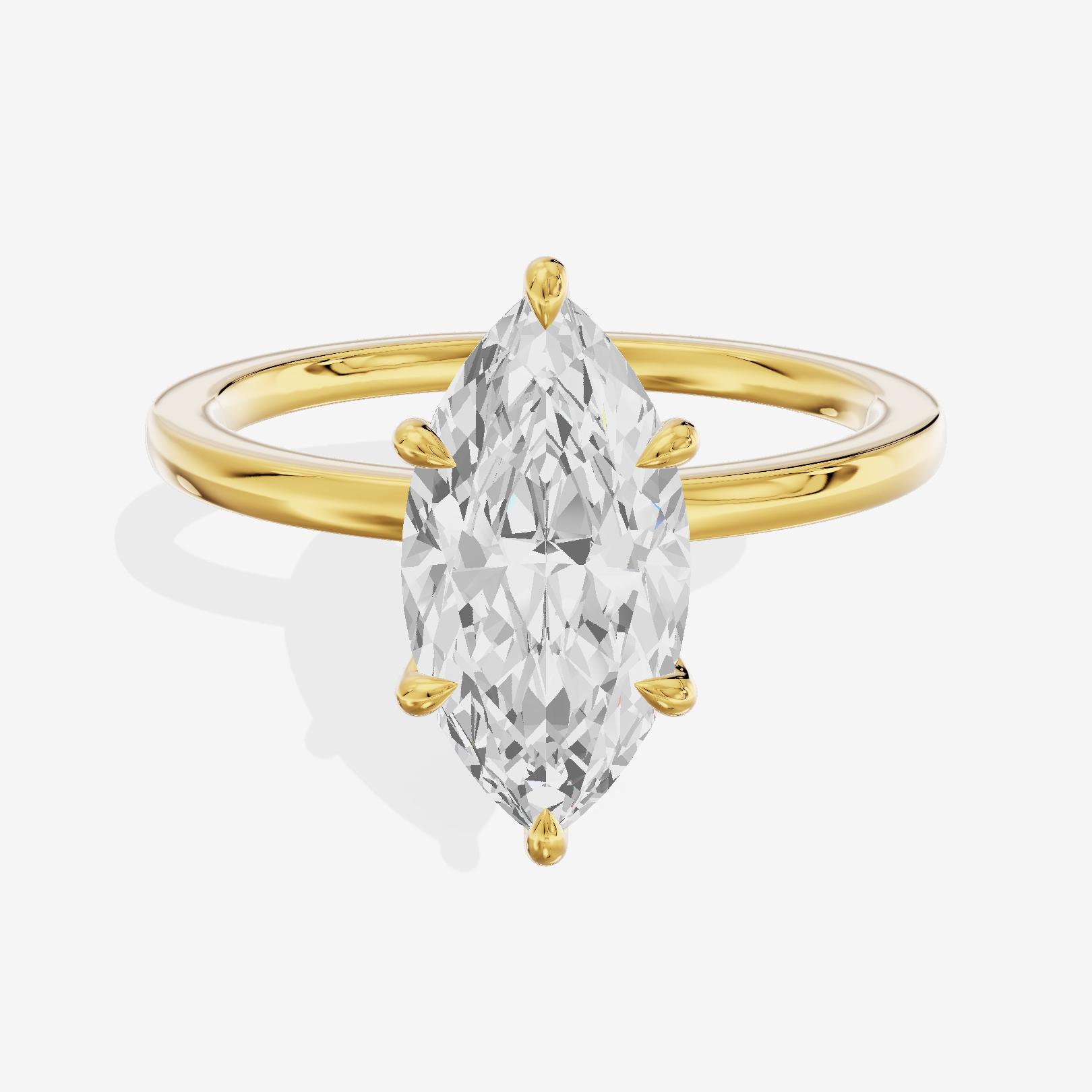 Coeurine Halo Marquise Engagement Ring (1/5 ct. tw.) in 14K Yellow Gold