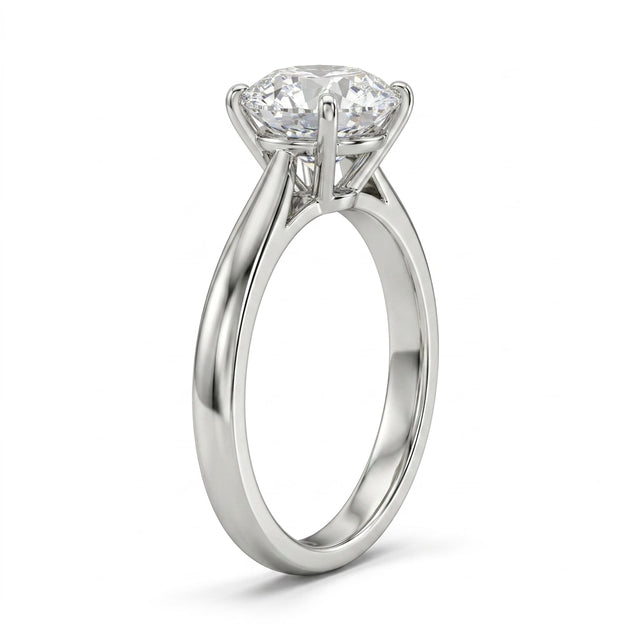 Solitaire Round Engagement Ring (2.05 ct.) in Platinum