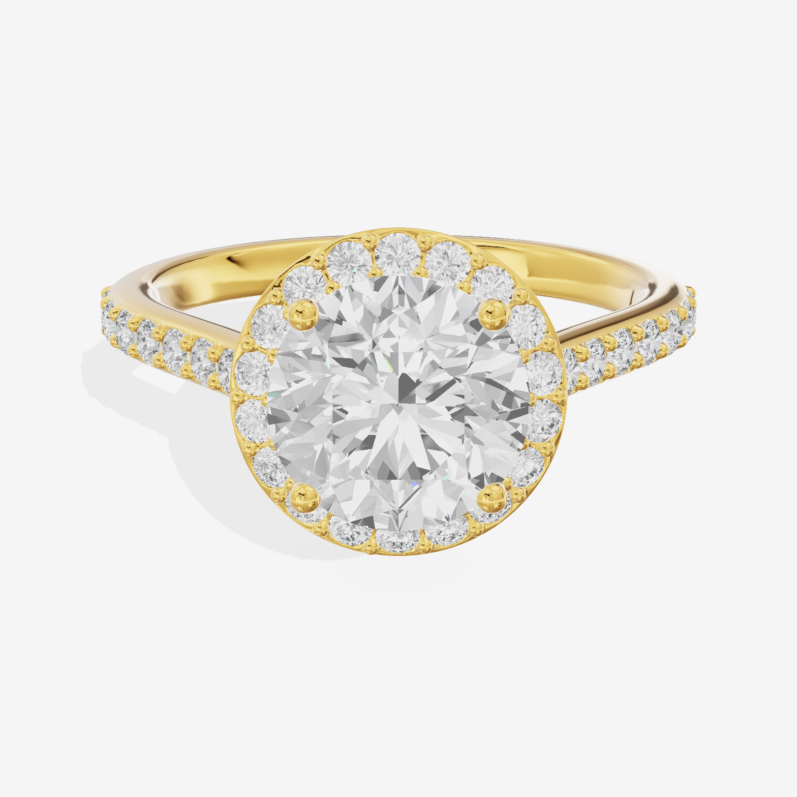 Lateria Halo Round Engagement Ring (1/3 ct. tw.) in 14K Yellow Gold