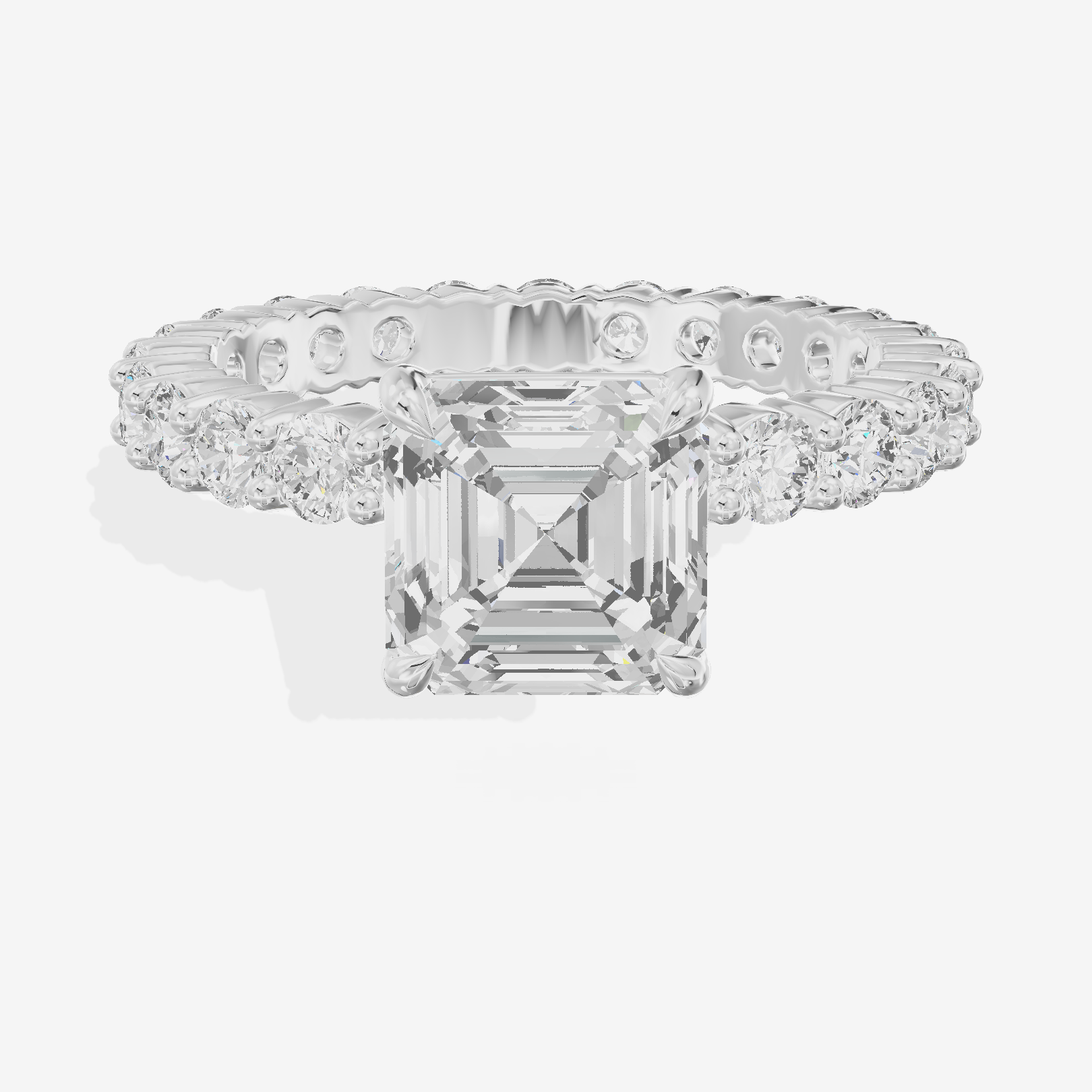 Vowsae Asscher Eternity Ring (3/4 ct. tw.) in Platinum