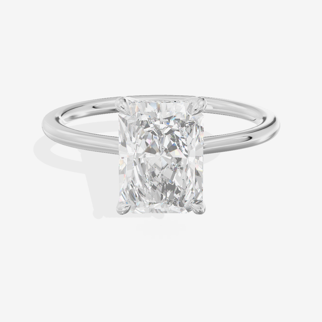 Liviana Three Stone Radiant Engagement Ring (1/4 ct. tw.) in 14K White Gold