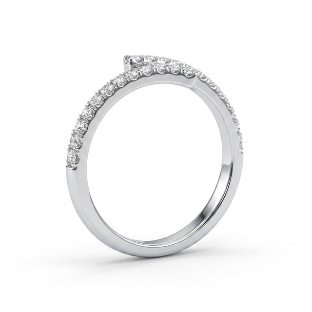 Bypass Round Engagement Ring (3/4 ct. tw.) in 18K White Gold