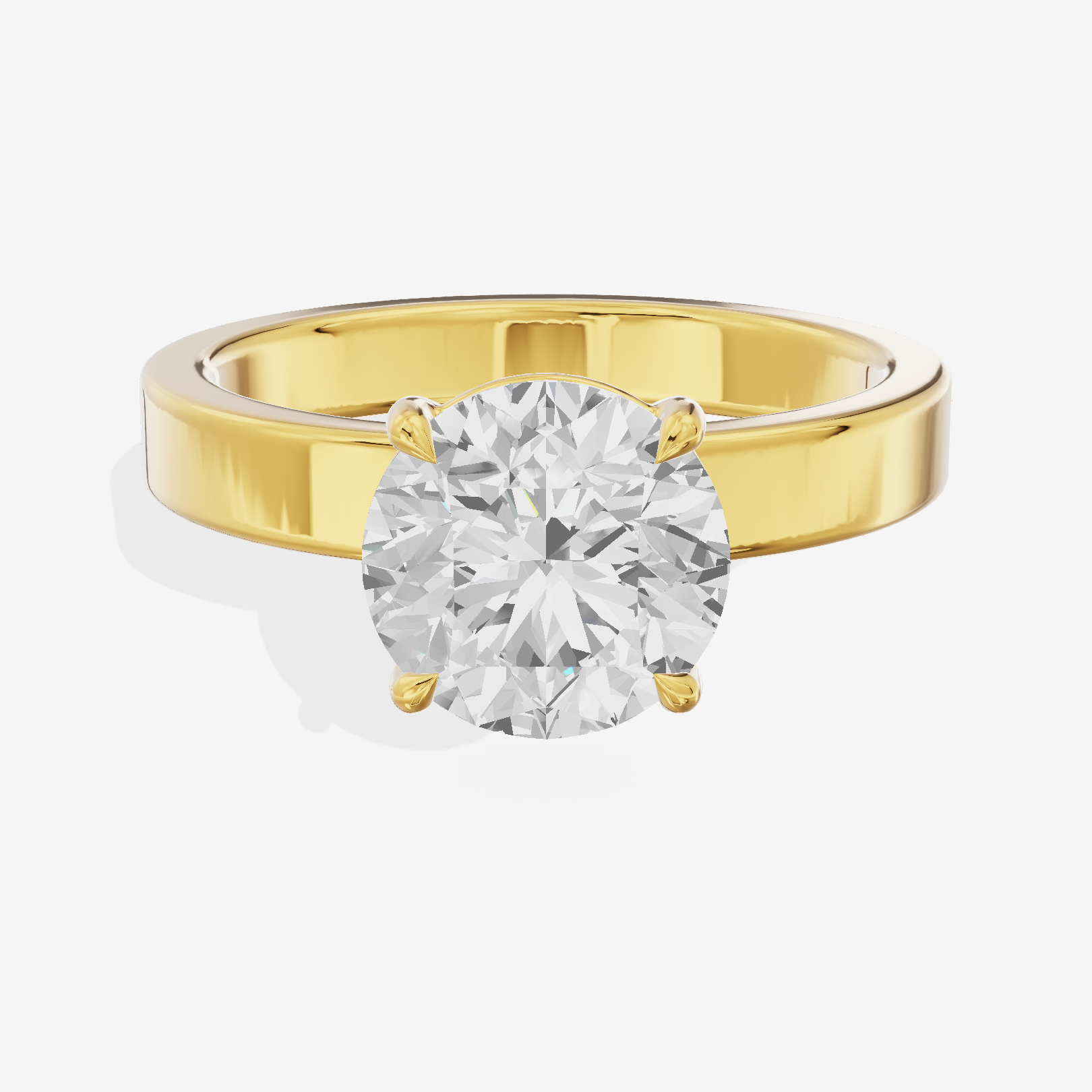 Eternal Vowsae 3mm Round Solitaire Engagement Ring in 14K Yellow Gold