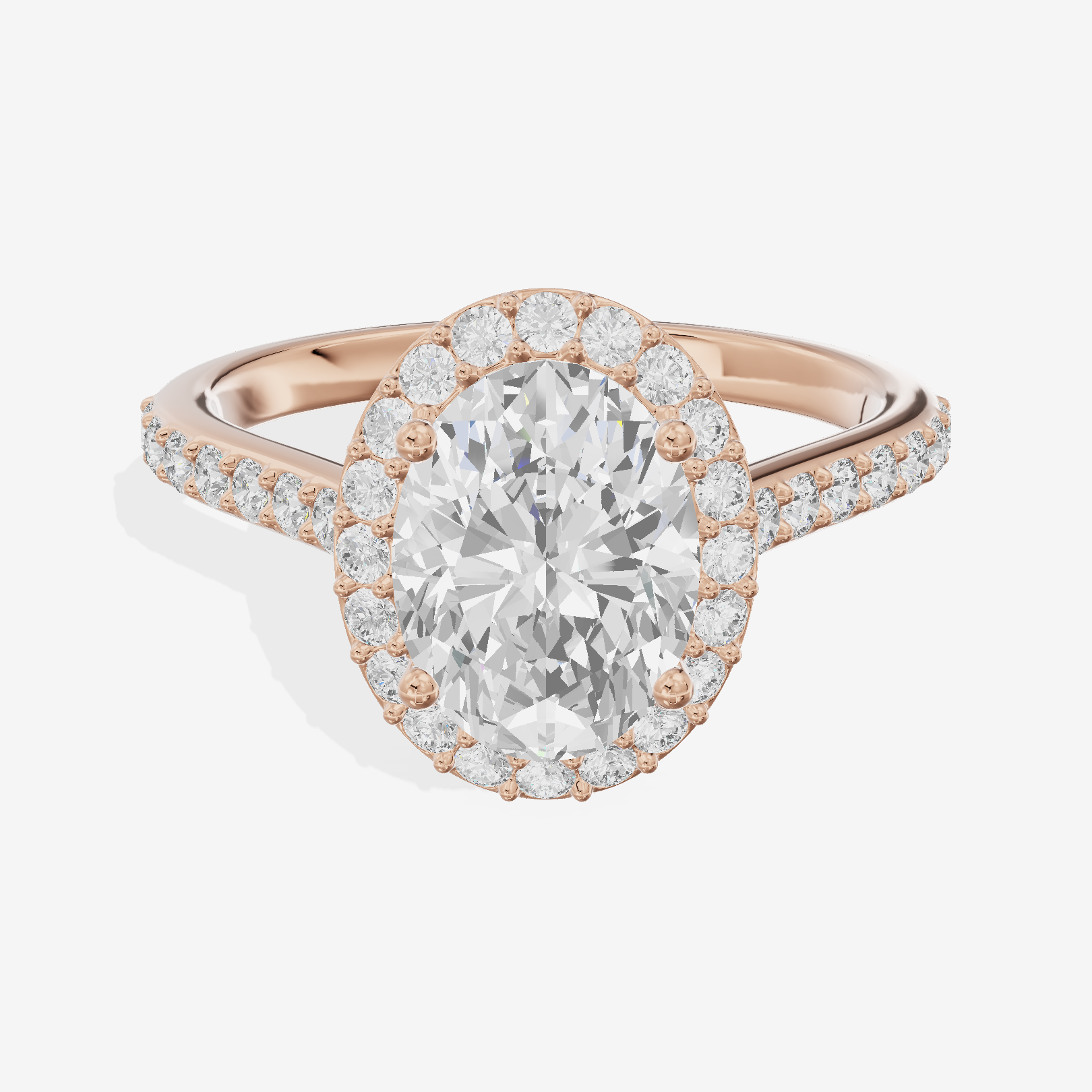 Liviana Oval Halo Engagement Ring (2/5 ct. tw.) in 14K Rose Gold