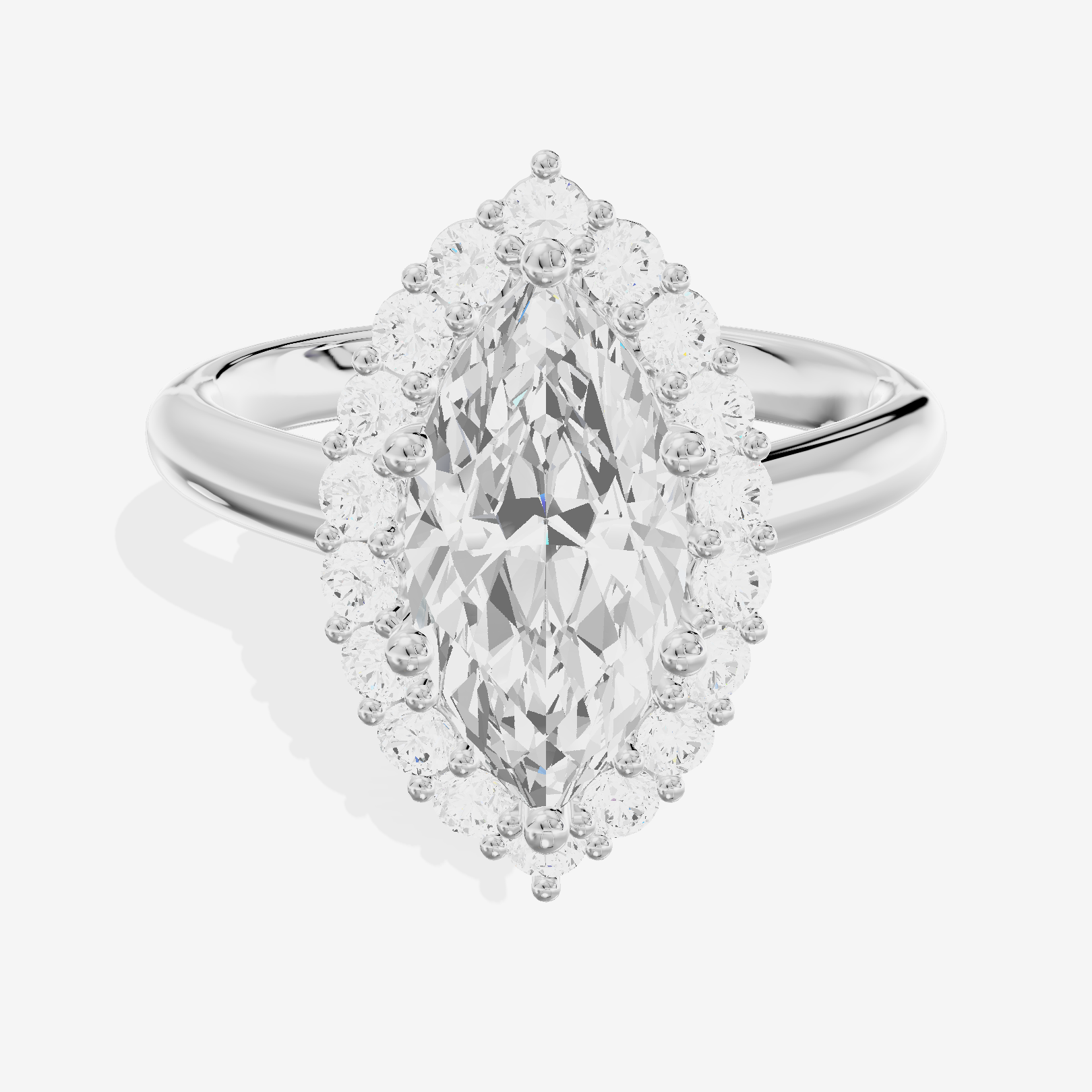 Liviana Marquise Halo Engagement Ring (2/5 ct. tw.) in Platinum