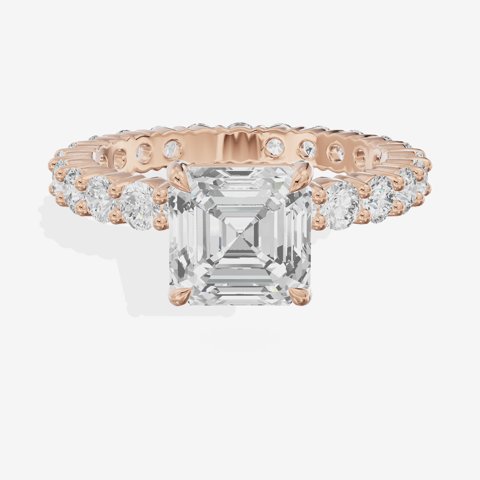 Vowsae Asscher Eternity Ring (3/4 ct. tw.) in 14K Rose Gold