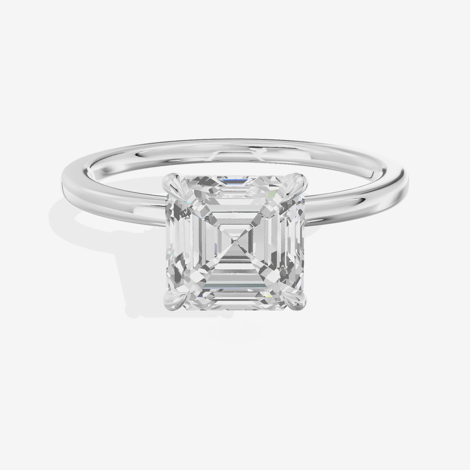 Lateria Halo Asscher Engagement Ring (1/3 ct. tw.) in Platinum